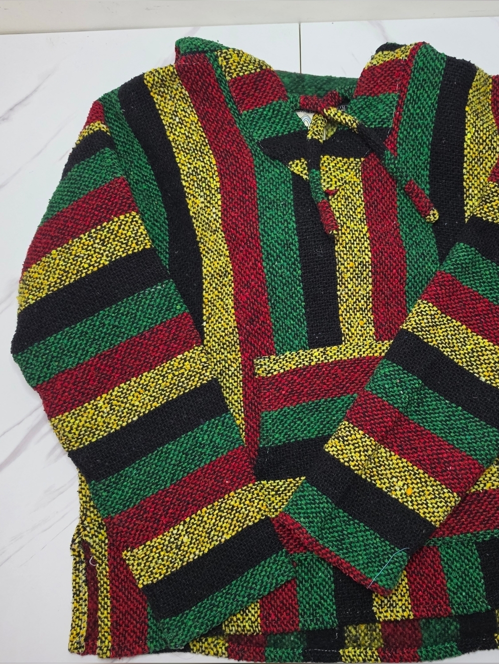 RASTA Hooded Poncho Size SM